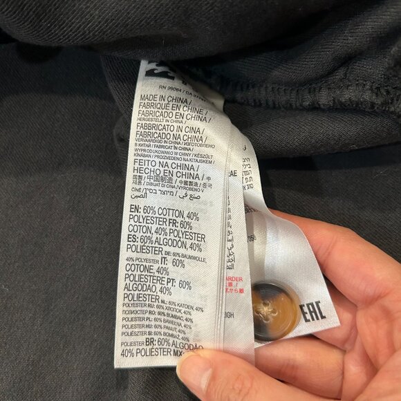 Billabong - Charcoal Gray Fleece w/Distressed Trim Pockets Trucker Shirt Jacket - Picture 10 of 10